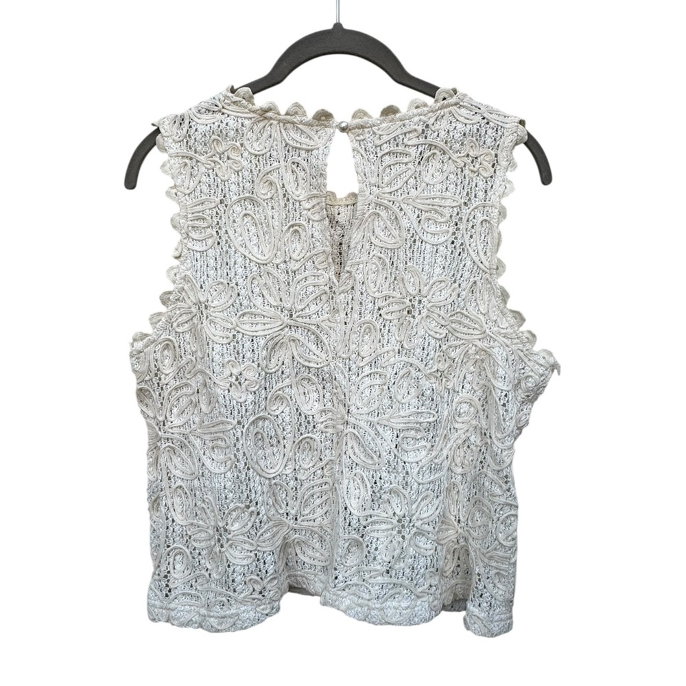 Solitaire Cream Lace Crop Top size Large - Picture 4 of 6